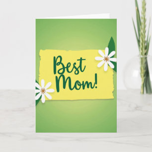 Leuke Moederdagkaart Met Bloemen Voor De Beste Moe Kaart