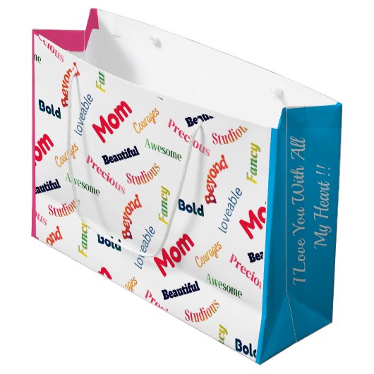 Leuke Moederdagtekst Groot Cadeauzakje (Voorkant Gekanteld)
