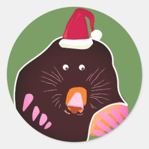 Leuke mol kerst Sticker