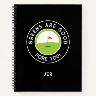 Leuke Monogram Golf Log Speldag Voortgang Notitieboek