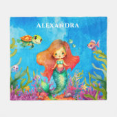 Leuke Monogram Naam Kustzeemeermin Fleece Deken (Voorkant (Horizontaal))