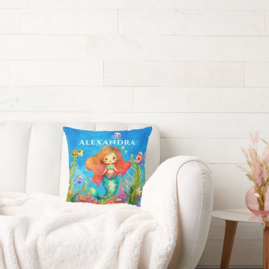 Leuke Monogram Naam Kustzeemeermin Kussen (Bank)