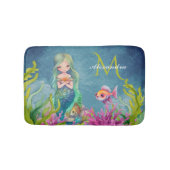 Leuke Monogram Naam Zeemeermin Badmat (Voorkant)