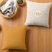 Leuke monogramnaam Handgetekende zon Kussen