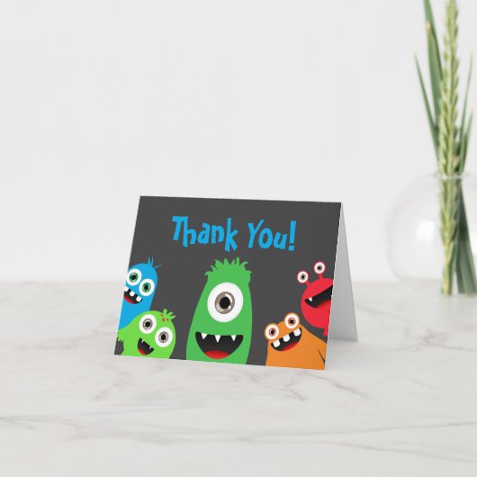 Leuke Monster Bash Dankjescards Bedankkaart (Voorkant)