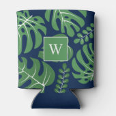 Leuke Monstera bladeren monogram Blikjeskoeler (Achterkant)