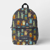 Leuke Monsters Gepersonaliseerd Bedrukte Rugzak (Voorkant)