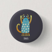 Leuke Monsters Gepersonaliseerd Ronde Button 3,2 Cm (Voorkant)