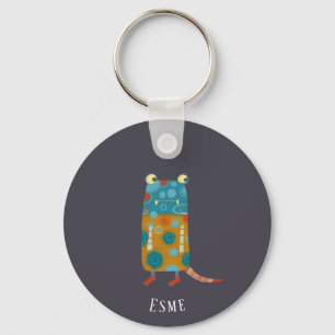 Leuke Monsters Gepersonaliseerd Sleutelhanger