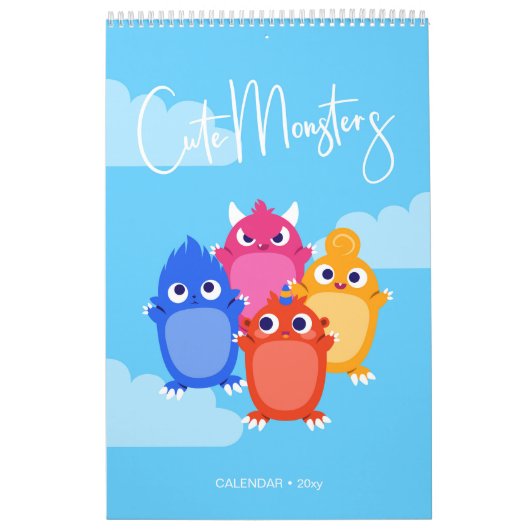 Leuke Monsters Kinderen Kalender (Hoes)