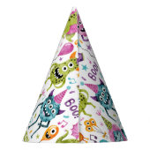 Leuke Monsters Verjaardagsfeestpatroon Feesthoedjes (Achterkant)