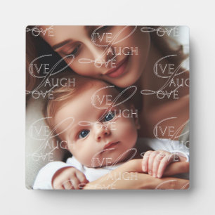 Leuke Motivatie Live, Lach & Liefde Patroon Foto Fotoplaat