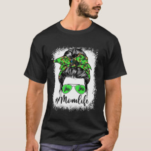 Leuke motorcross Moeder Leven Messy Bun Spel Dag M T-shirt