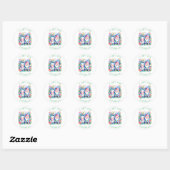 Leuke Mr en Mrs Clause gepersonaliseerde Kerstmis Ronde Sticker (Vel)