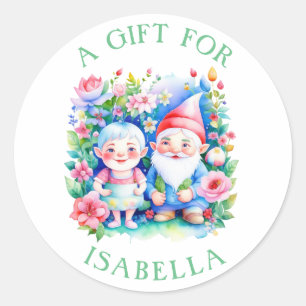 Leuke Mr en Mrs Clause gepersonaliseerde Kerstmis Ronde Sticker