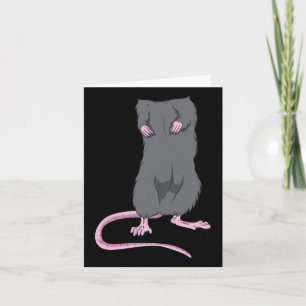 Leuke Muis Headless Halloween Rat Lichaam Gemakkel Kaart