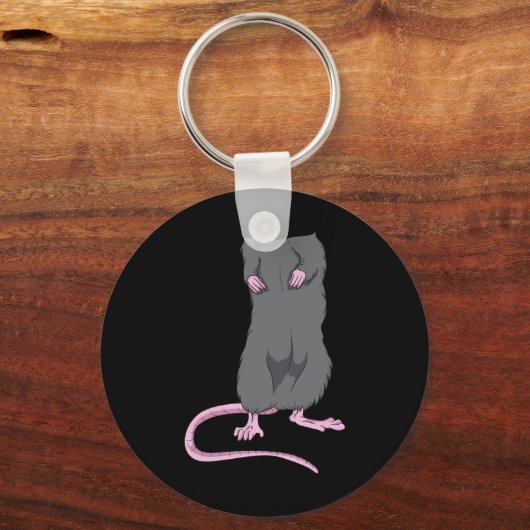 Leuke Muis Headless Halloween Rat Lichaam Gemakkel Sleutelhanger (Voorkant)