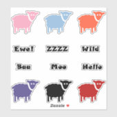 Leuke Multicolor Sheep Sticker Pack (Vel)