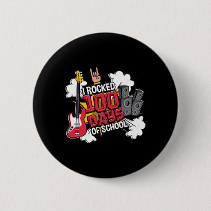 Leuke muziek gitaar Ik rockte 100 dagen van de sch Ronde Button 5,7 Cm