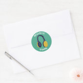 LEUKE MUZIEKTIJD HONEYMOON RONDE STICKER (Envelop)