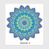 Leuke mystieke blauwe mandala sticker (Vel)