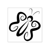 Leuke 'n krullende vlinder 	rubberstempel (Afrduk)