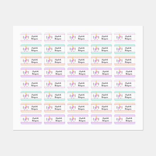 Leuke Naam Eenhoorn kleding label (Vel)