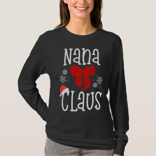 Leuke Nana Claus Santa Oma Kerstmis Pyjama Fam T-shirt