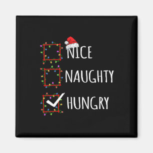 Leuke Naughty Hungry Kerstlijst Kerstman Fun Magneet