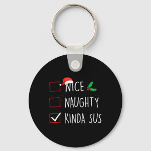 Leuke Naughty Kinda Sus Christmas Family Matching Sleutelhanger