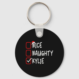 Leuke Naughty Kylie Gepersonaliseerde Naam Kerst C Sleutelhanger