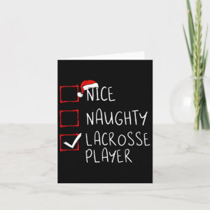 Leuke Naughty Lacrosse Spelerslijst Kerstman Kaart