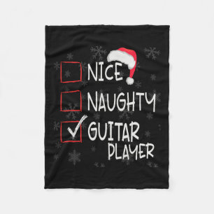 Leuke Naughty Lead Gitaar Speler Lijst Kerstmis Sa Fleece Deken