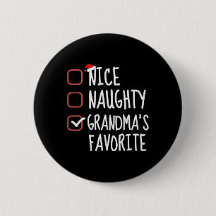 Leuke Naughty Oma's favoriete kerstlijst San Ronde Button 5,7 Cm