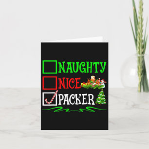 Leuke Naughty Packer Kerstlijst Kaart