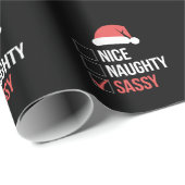 Leuke Naughty Sassy kerstlijst Cadeaupapier (Rol Hoek)