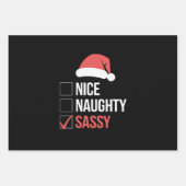 Leuke Naughty Sassy kerstlijst Inpakpapier Vel (Voorkant)
