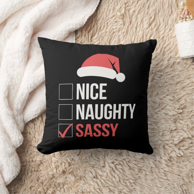 Leuke Naughty Sassy kerstlijst Kussen (Deken)
