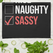 Leuke Naughty Sassy kerstlijst Theedoek (Gevouwen)