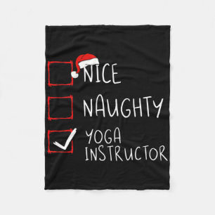 Leuke Naughty Yoga Instructor Kerstman Lijst Fleece Deken