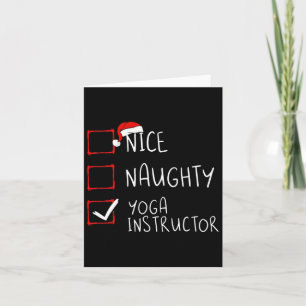 Leuke Naughty Yoga Instructor Kerstman Lijst Kaart