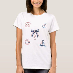 Leuke nautische en coquette infusie t-shirt