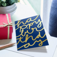 Leuke Navy Blue Faux Gold Business Gelukkige Verja