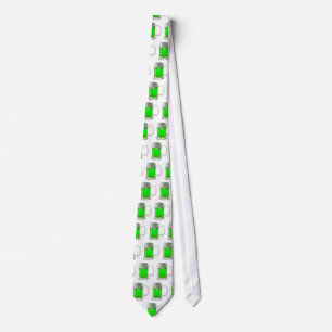 Leuke neon groene bier St. Patrick's Day Stropdas