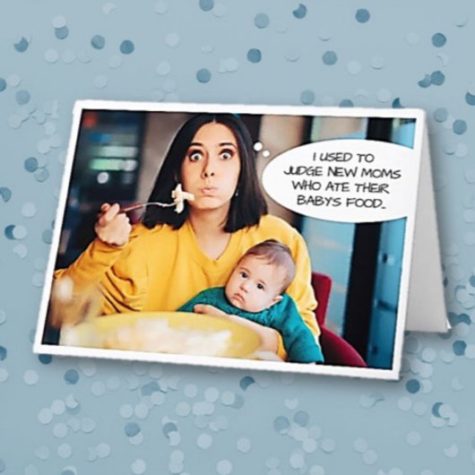 Leuke nieuwe mama Opgevouwen kaart