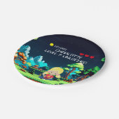 Leuke nieuwigheid computerspel verjaardagsfeestje papieren bordje (Gekanteld)