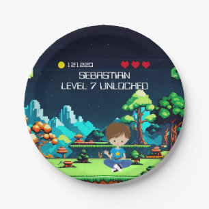 Leuke nieuwigheid computerspel verjaardagsfeestje papieren bordje