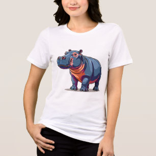 🦛✨ Leuke Nijlpaard Fun Dier Cadeau 🌈 Tri-Blend Shirt