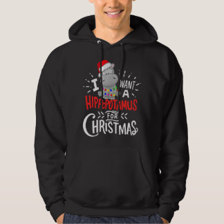 Leuke nijlpaard Kerstmis - Ik wil een nijlpaard Ke Hoodie