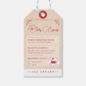 Leuke Noordpool Express treinkaartje Kerstmis Cadeaulabel (Voorkant)